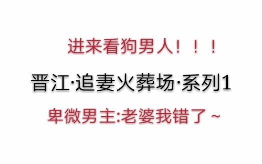 【甜甜推书】高质量的晋江追妻火葬场文!!!看男主在线找打!哔哩哔哩bilibili