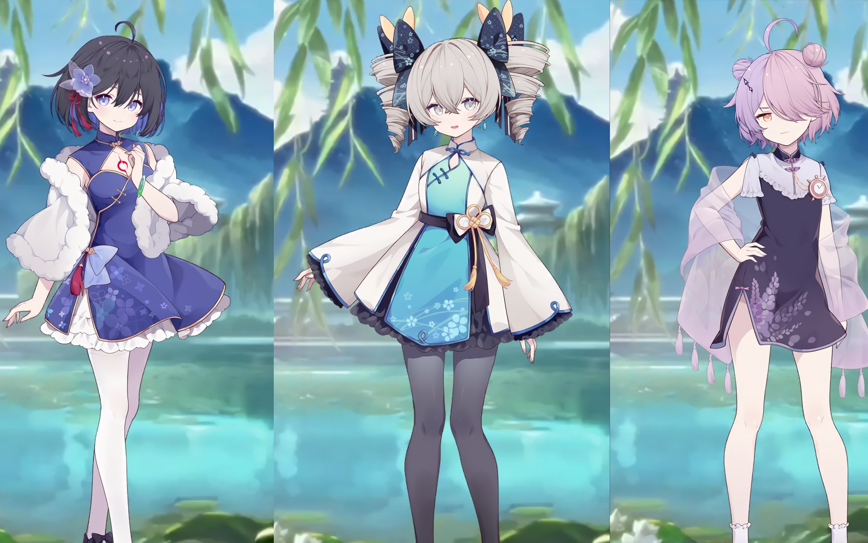 【崩坏学园2】三小强的旗袍版手机壁纸【自制】