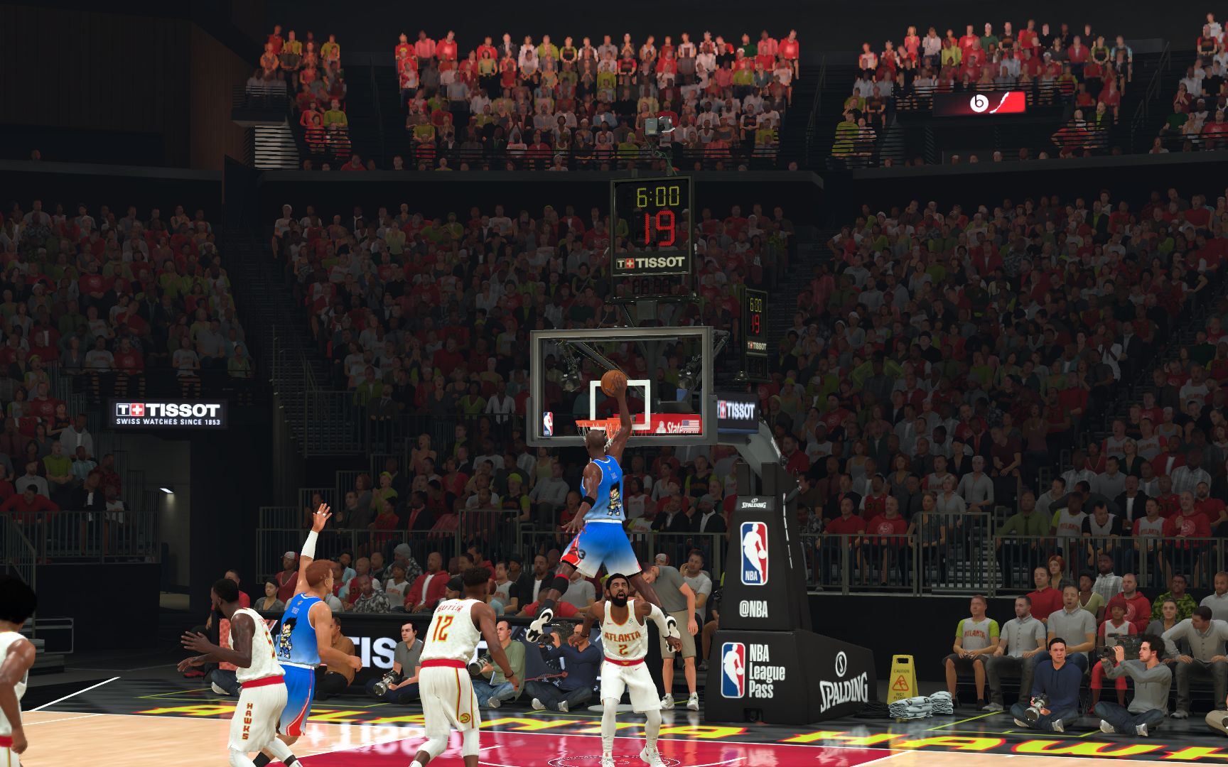 2k20梦幻王朝乔丹实战罚球线飞跃欧文招牌扣篮