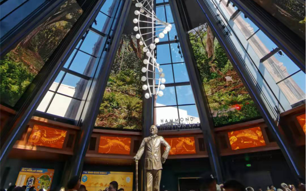 北京环球影城-侏罗纪世界大冒险等待大厅也有惊喜_哔哩哔哩_bilibili