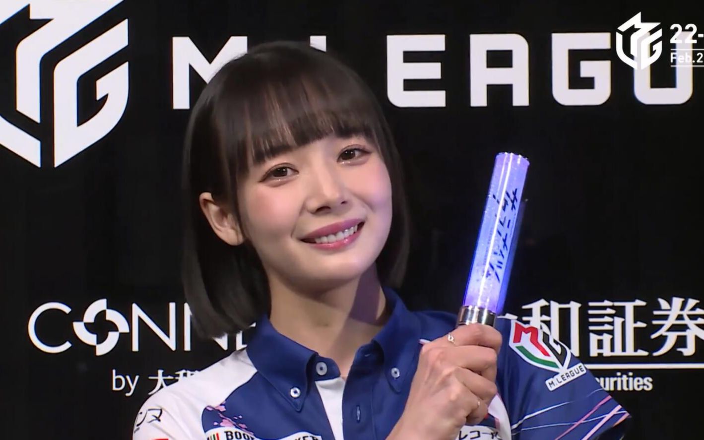 【熟】冈田纱佳top采访【mリーグ2022-23赛季 02月21日第1試合】