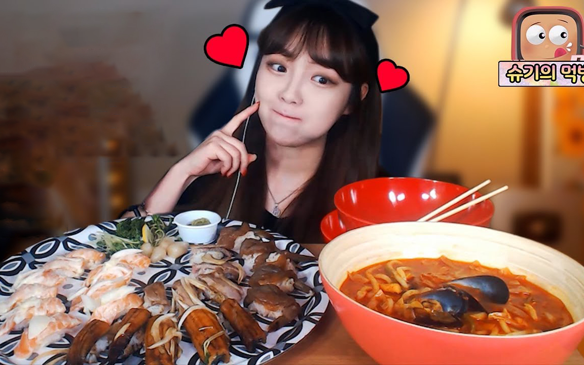 【炸鸡少女shugi】点了300元的寿司依旧不想收手!