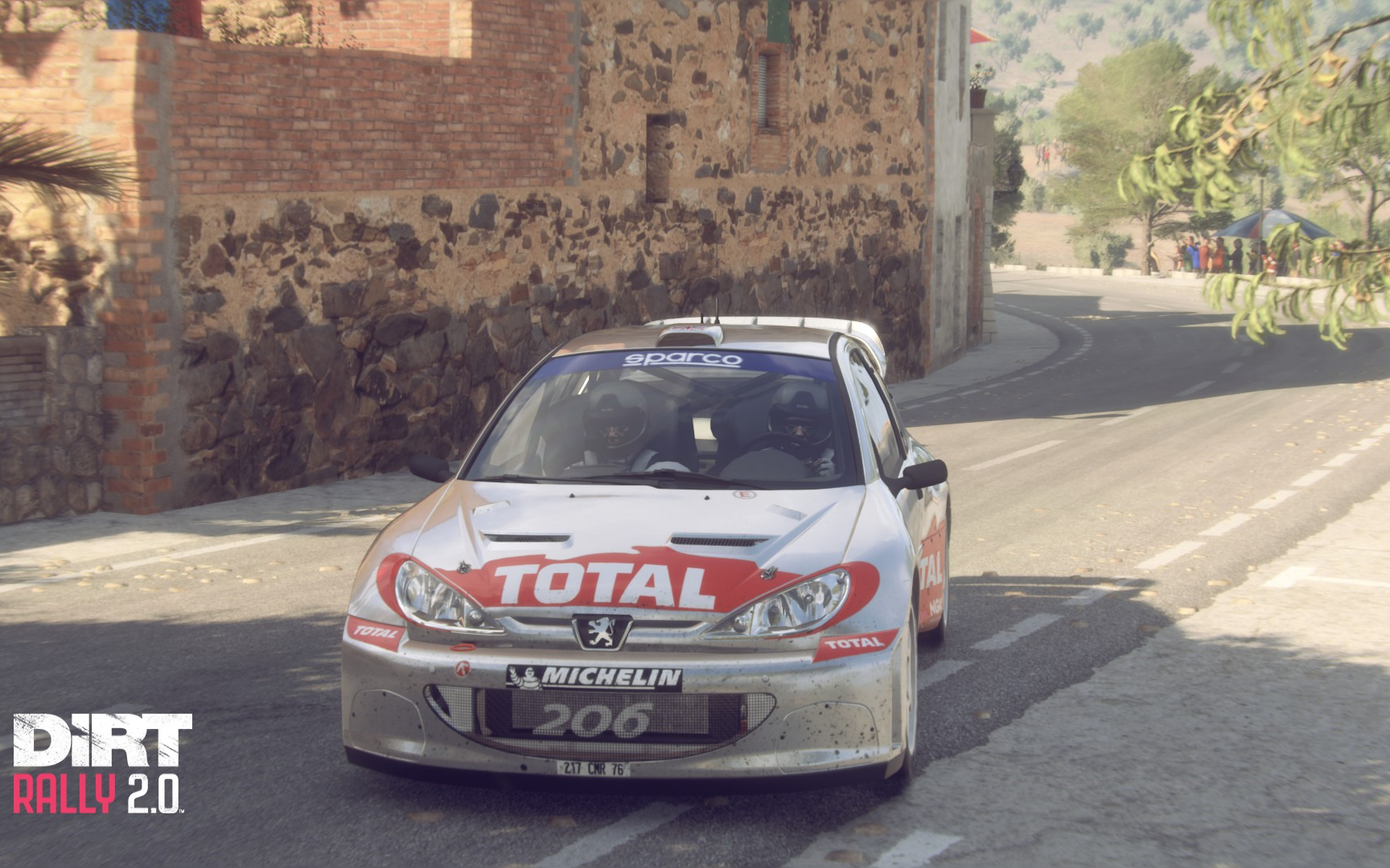 尘埃拉力20wrc冠军天生王者标致206wrc在西班牙柏油赛段飞驰