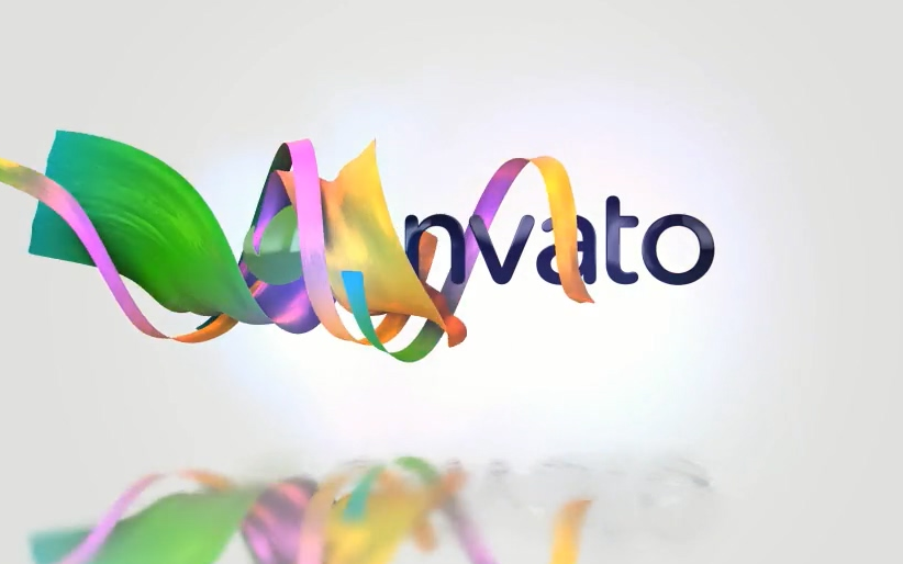 ae模板丝带缠绕条纹特效的动态logo片头模板动态徽标视频动态标识视频