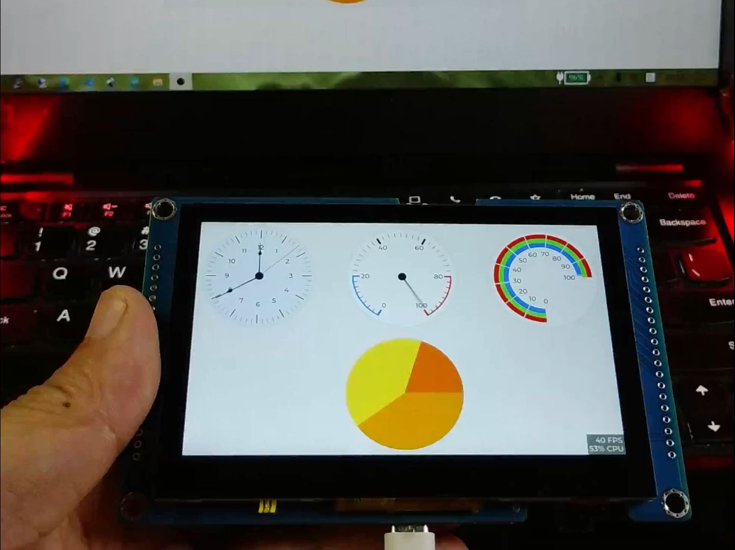 相同的LVGL仪表盘代码,在不同平台上显示不同,ESP32S3上指针速度明显变慢,需要优化哔哩哔哩bilibili