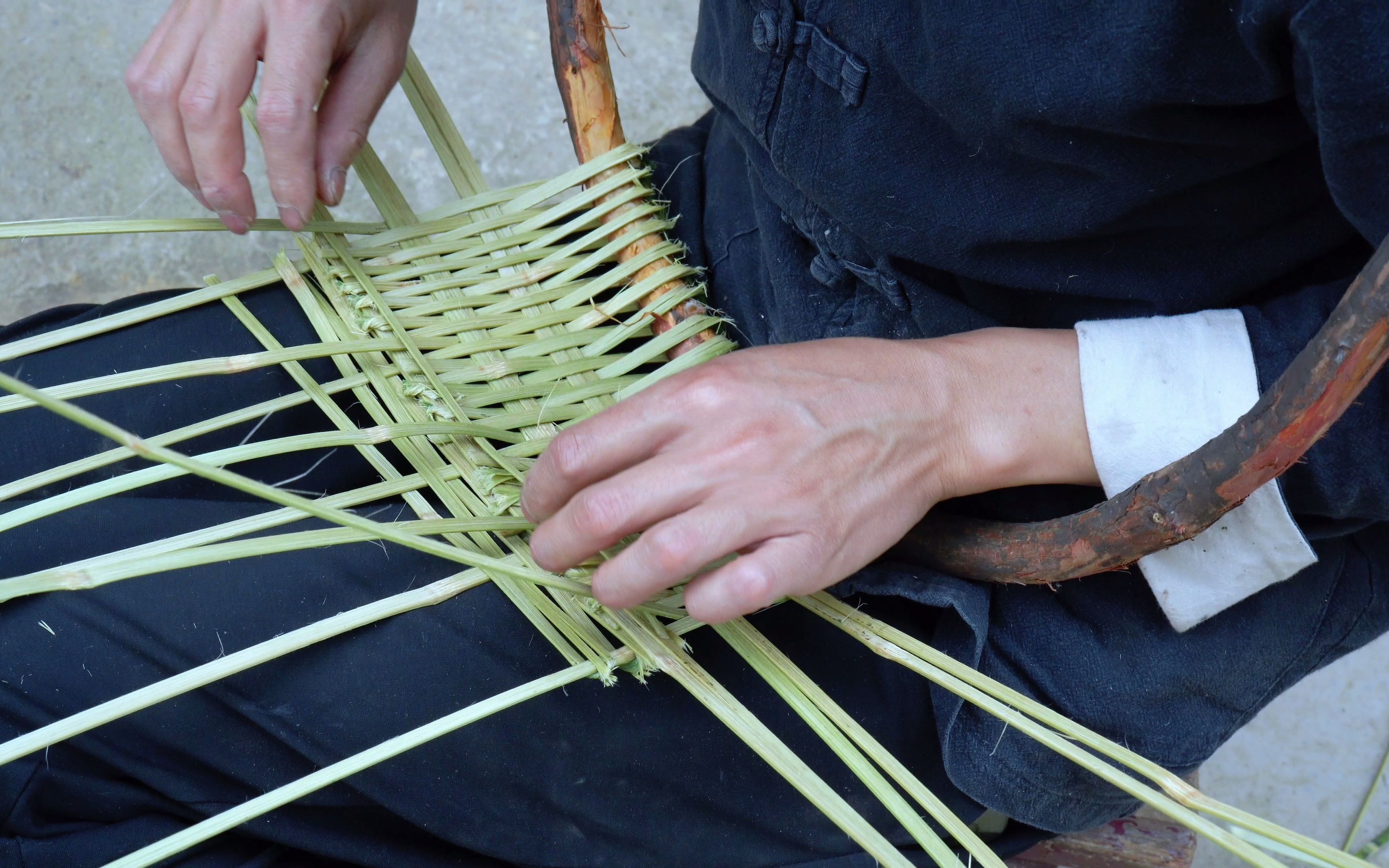 土豆丰收我把它装进亲手编的竹篮里挑回来心情美美的