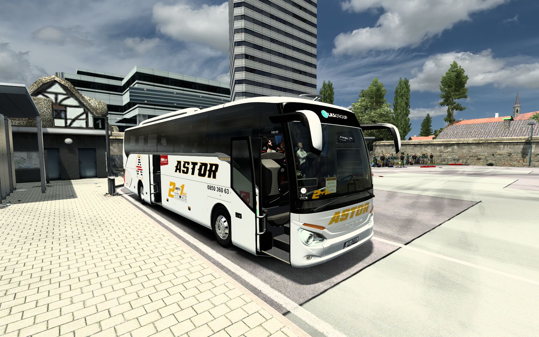 欧洲卡车模拟2驾驶尼奥普兰516hd大巴在巴西客运