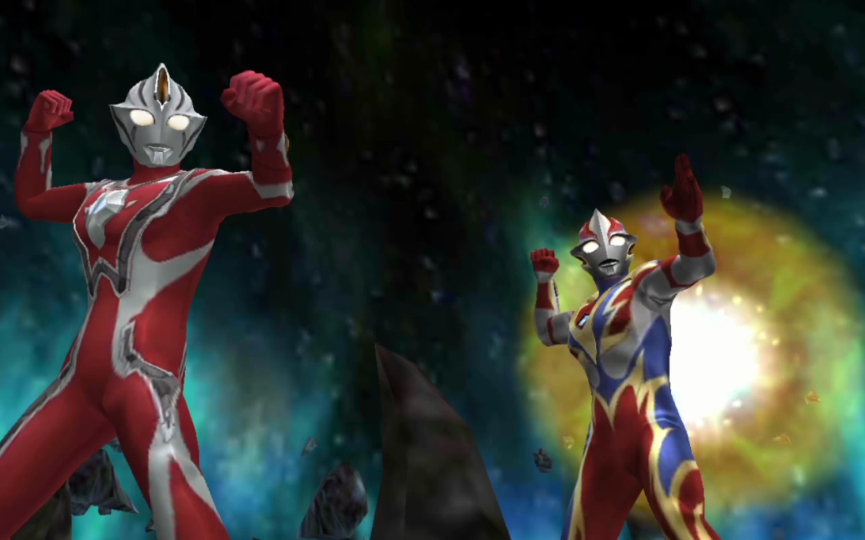 奥特曼融合激战梦比优斯奥特曼凤凰勇气形态和梦比优斯奥特曼无限形态