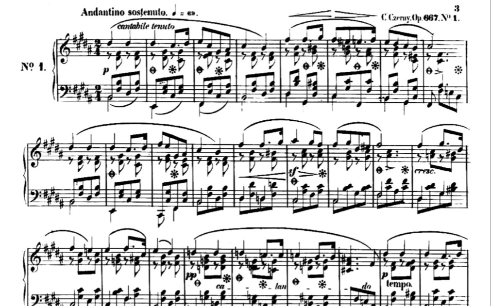 【钢琴】车尔尼 旋律画 op.667 no.