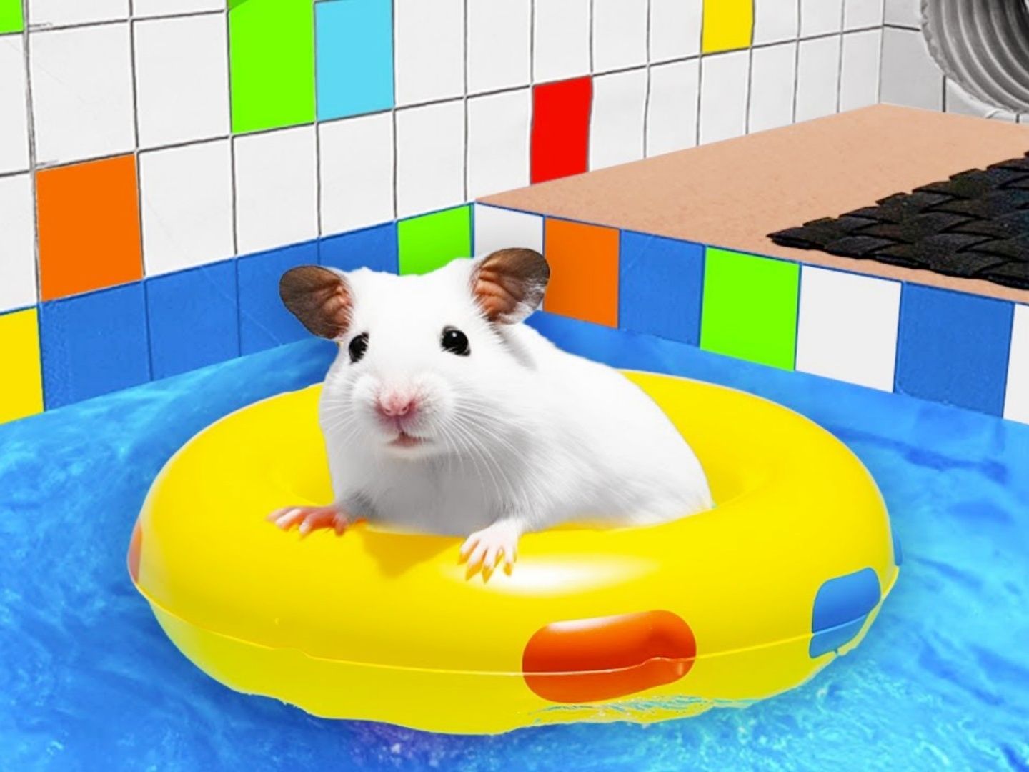 宠物仓鼠的游泳圈图片