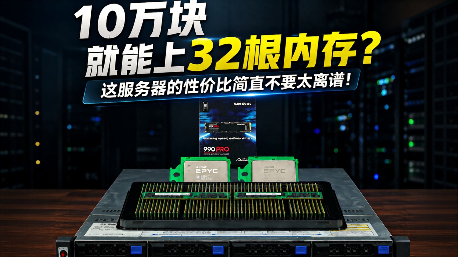 10万块就能上32根内存?这服务器的性价比简直不要太离谱!