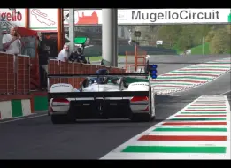 Download Video: Peugeot 905 Evo 1 Bis Gr. C Pure V10 Sound racing at Mugello: Downshifts&Fly-Bys