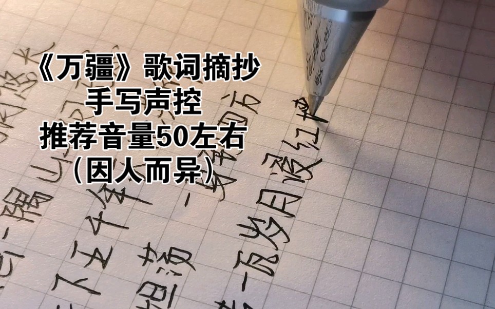 【手写声控】《万疆》歌词摘抄完整版