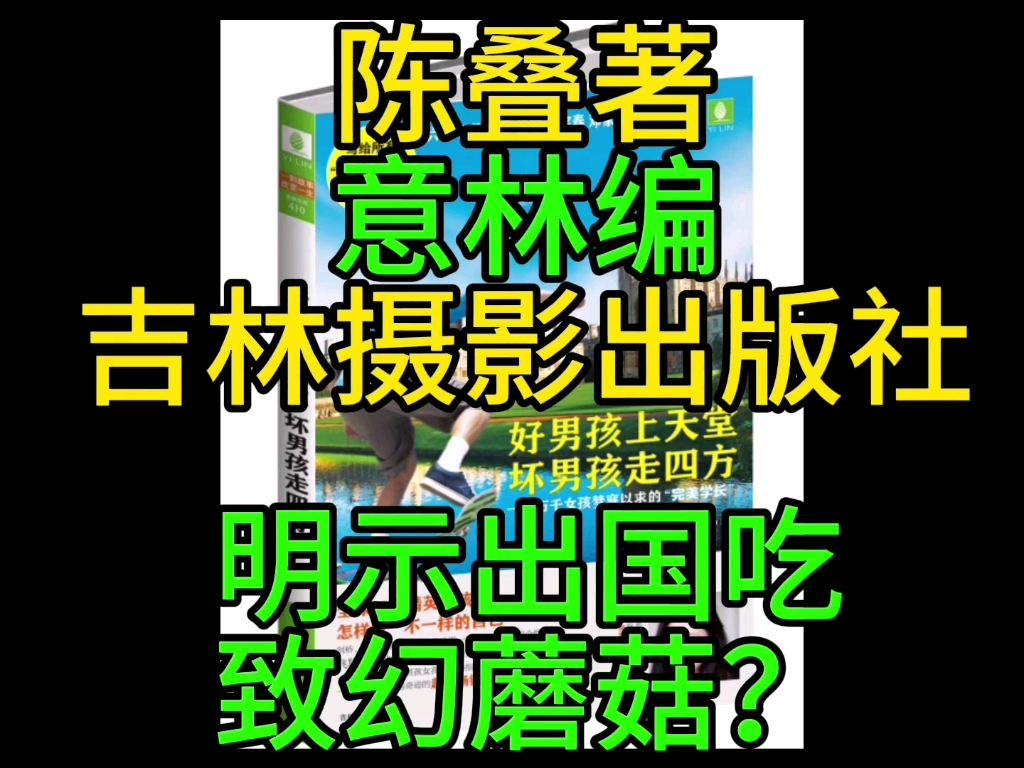 作者,意林编,吉林摄影出版社,明示出国吃致幻蘑菇,好男孩上天堂,坏男孩走四方哔哩哔哩bilibili