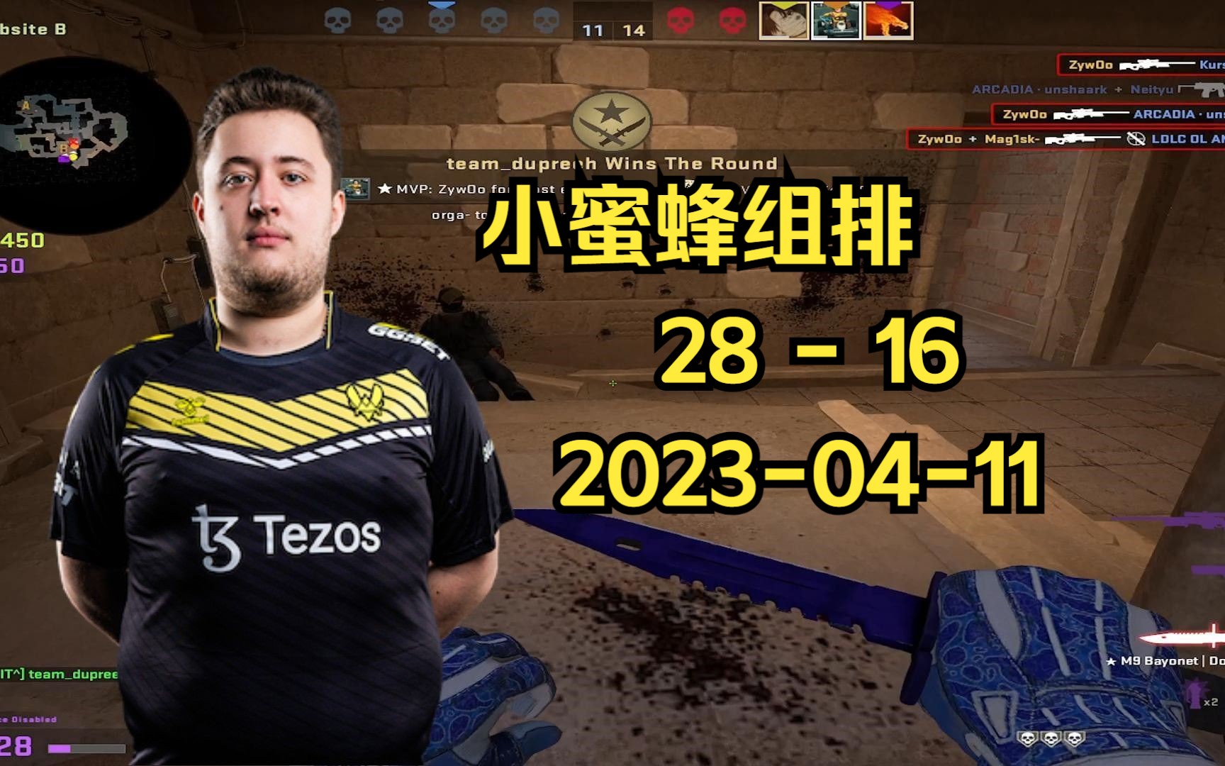 [图]ZywOo POV spinx/阿杜/魔男蜜蜂组排 28杀阿努比斯anubis 2023-04-11