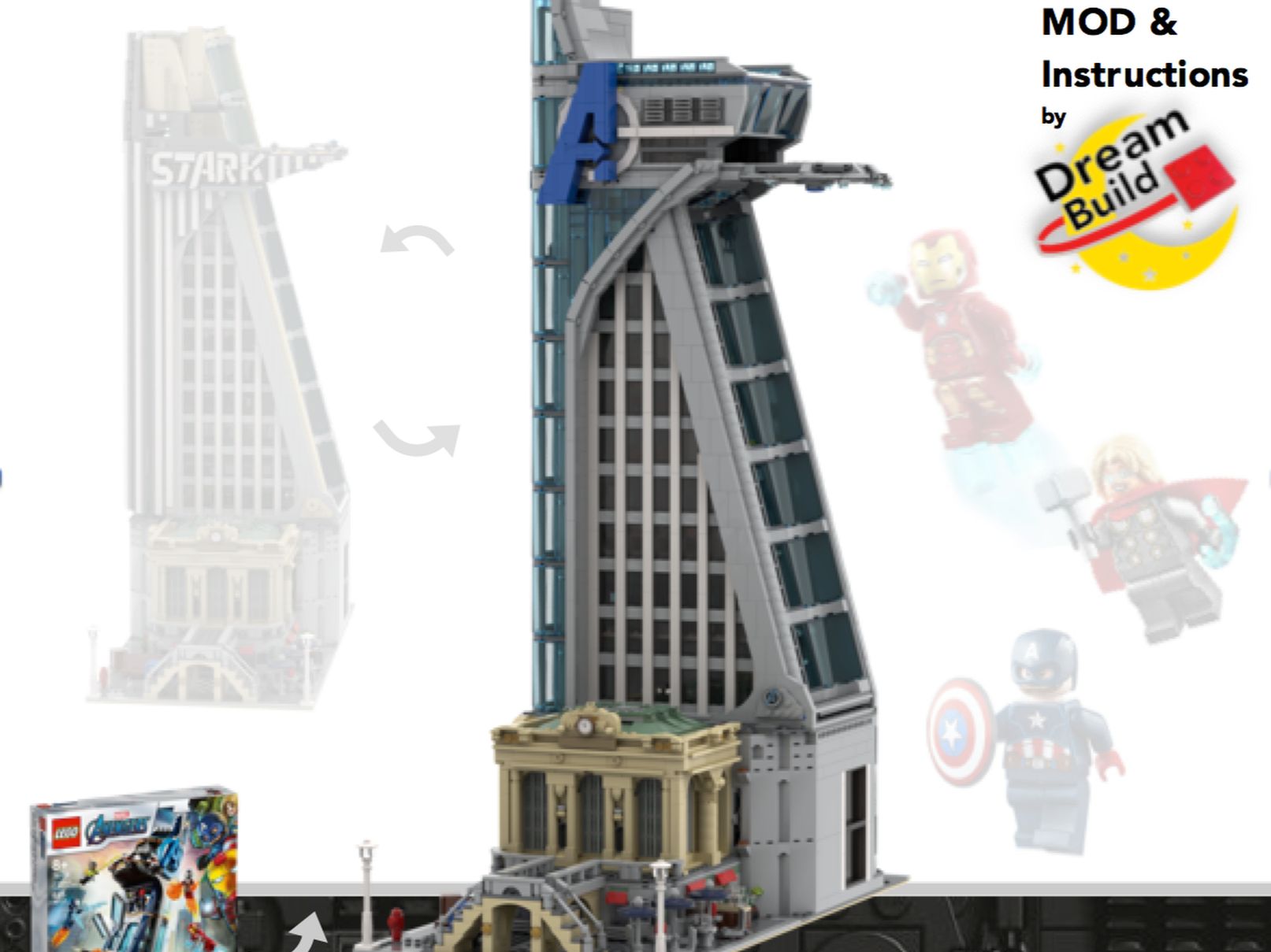 【RB】MOC41535 Modular Avengers Stark Tower2【Dream Build Bricks】[2020](4448 pcs)哔哩哔哩bilibili