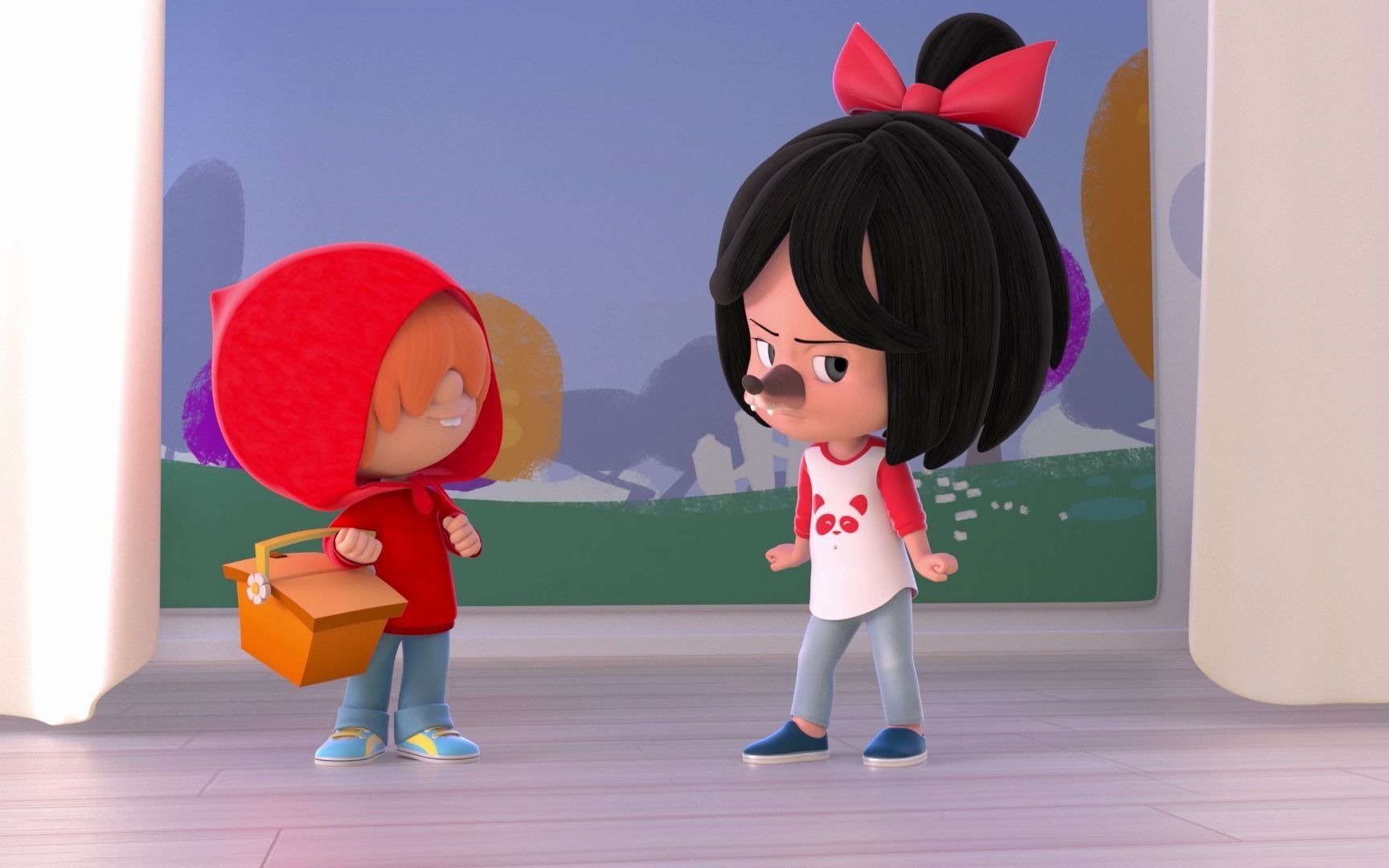 克蕾欧与小酷英文儿歌 第06集:five little wolves_哔哩哔哩_bilibili