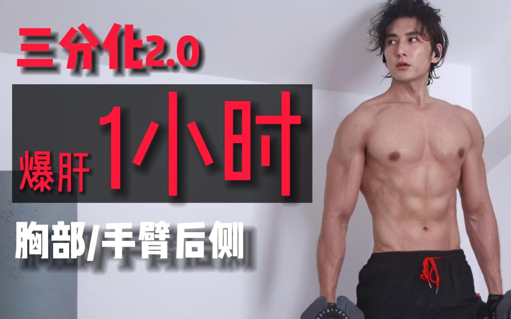 【三分化2.0版 】 1小时胸部&肱三头增肌训练 系统健身 器械极简 适合学生党&上班族