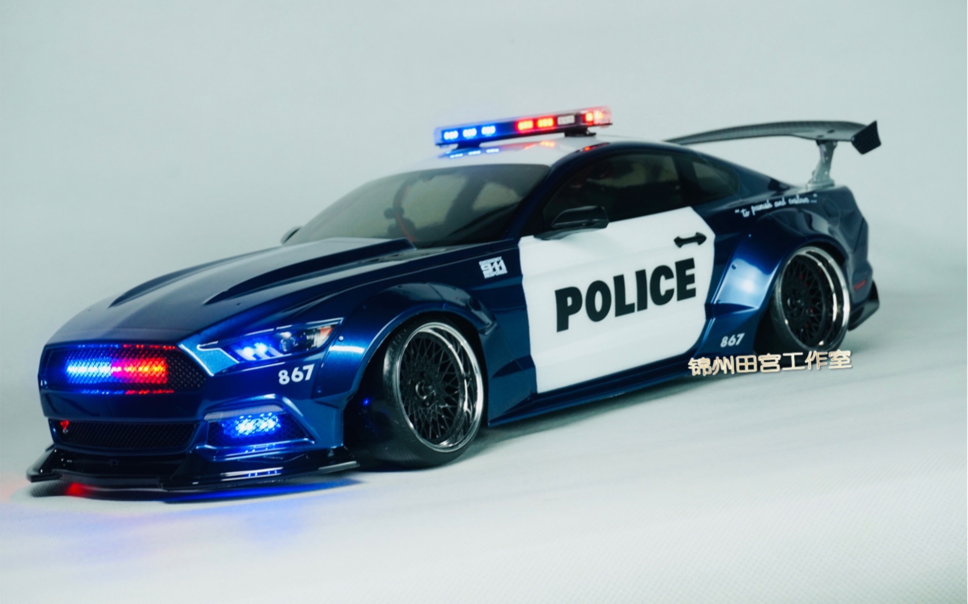 田宫tt02漂移遥控车制作过程福特野马警车