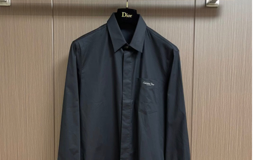 dior 迪奥原单胸前口袋字母logo刺绣长袖衬衫,2023年早秋新品