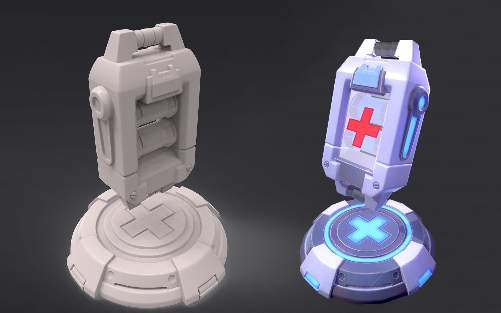 maya教程守望先锋血包3d建模场景道具建模教学