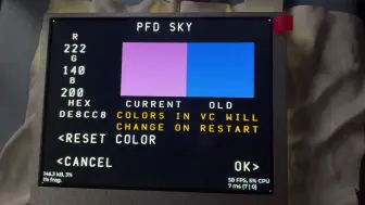 Video herunterladen: 既然芯片性能足够好，那么该安排的都应该安排上，PMDG的这个颜色控制菜单其实挺好玩的，但是SDK没有数据，没有数据那么就给它创造个[脱单doge]哈哈哈。C…