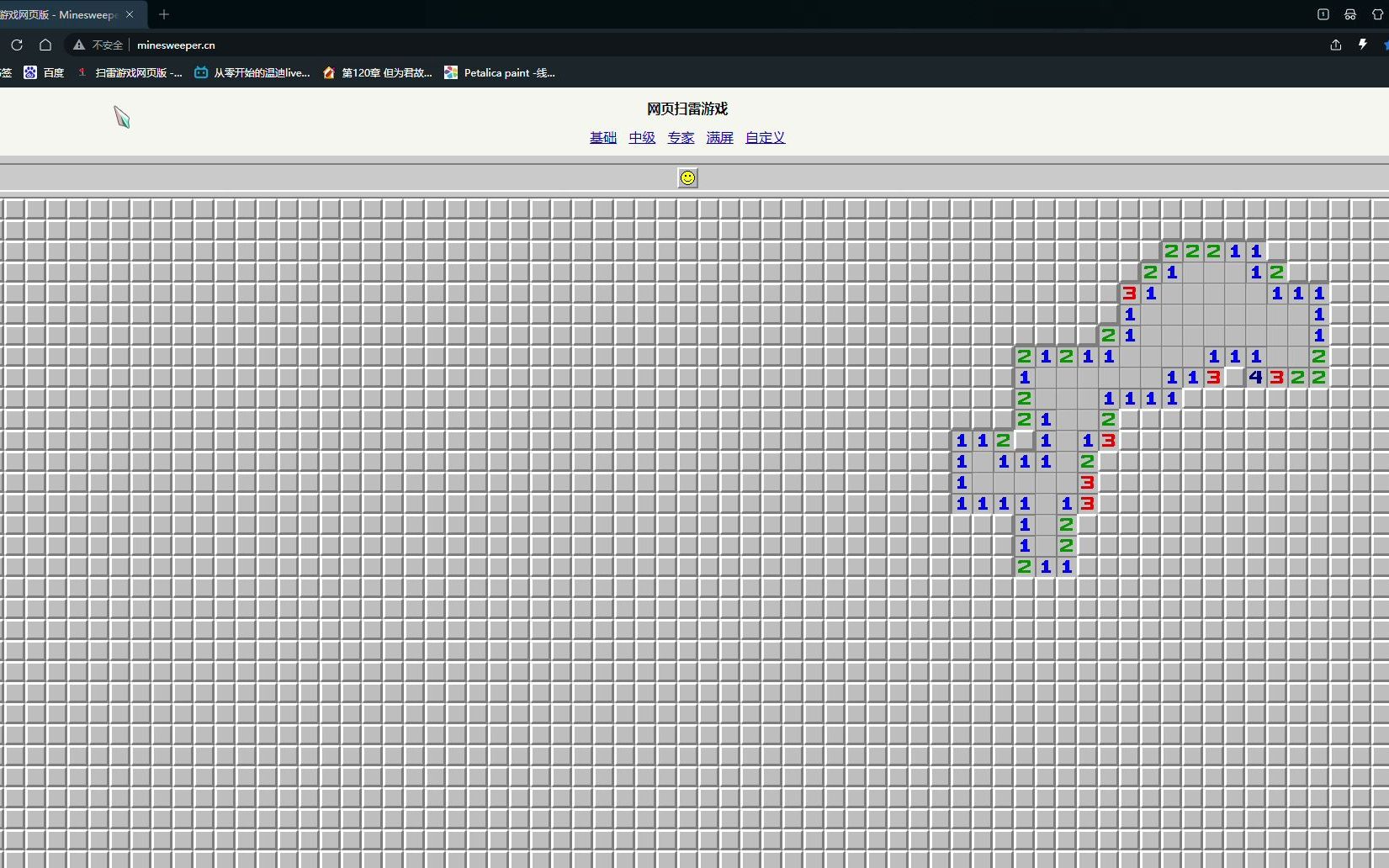 扫雷游戏网页版  Minesweeper 联想浏览器 尝试525个雷手机游戏热门视频