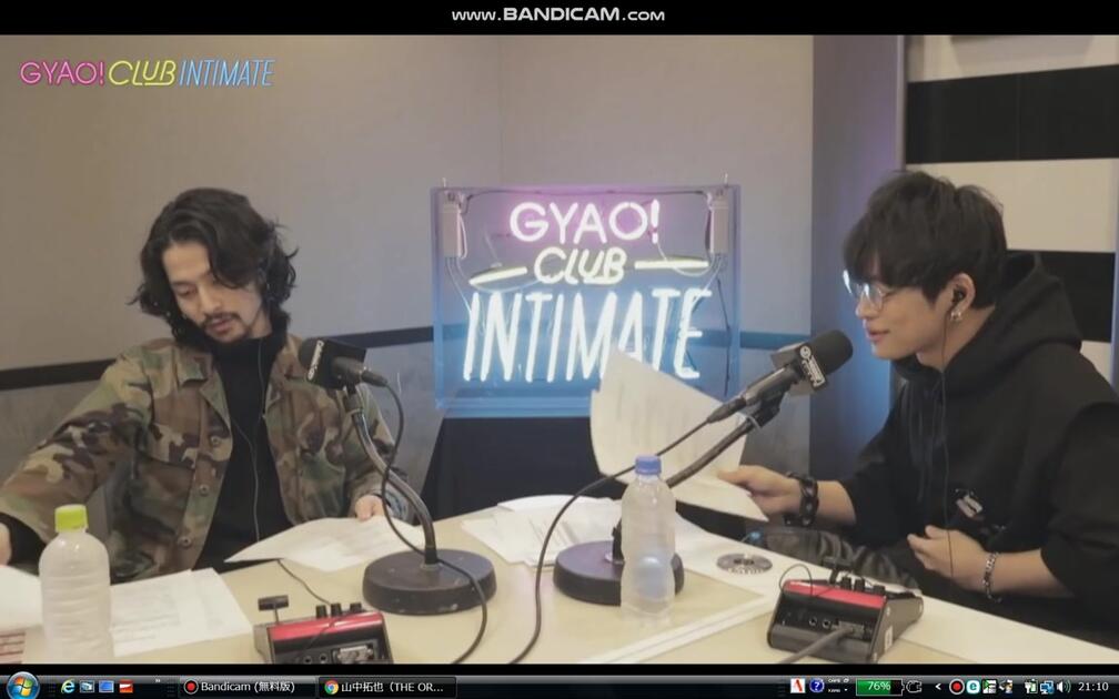 GYAO! CLUB INTIMATE】山中拓也（THE ORAL CIGARETTES） × 常田大希
