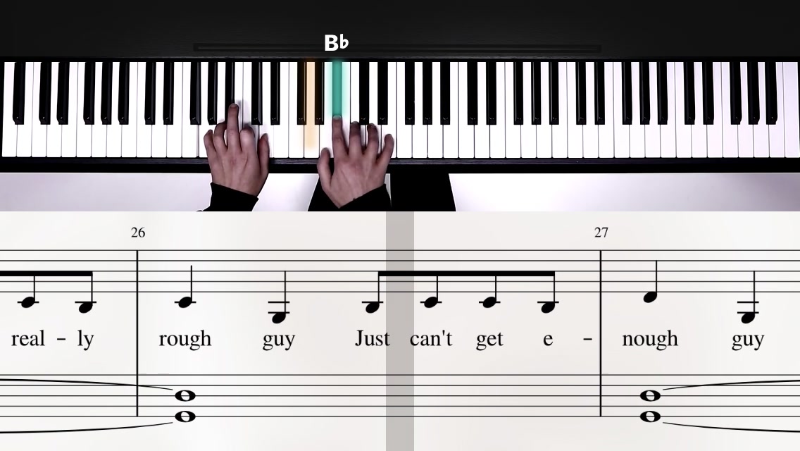 钢琴乐谱billieellishbadguy简单版