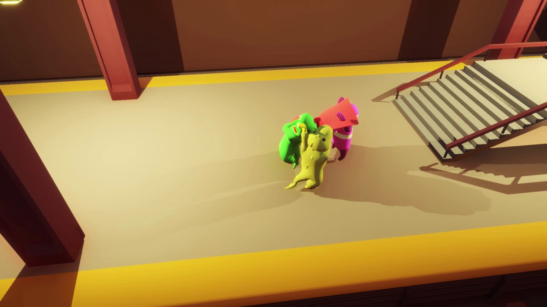 [图]炎岷大乱斗Gang Beasts《籽岷和炎黄一起玩游戏 四人局 初体验》