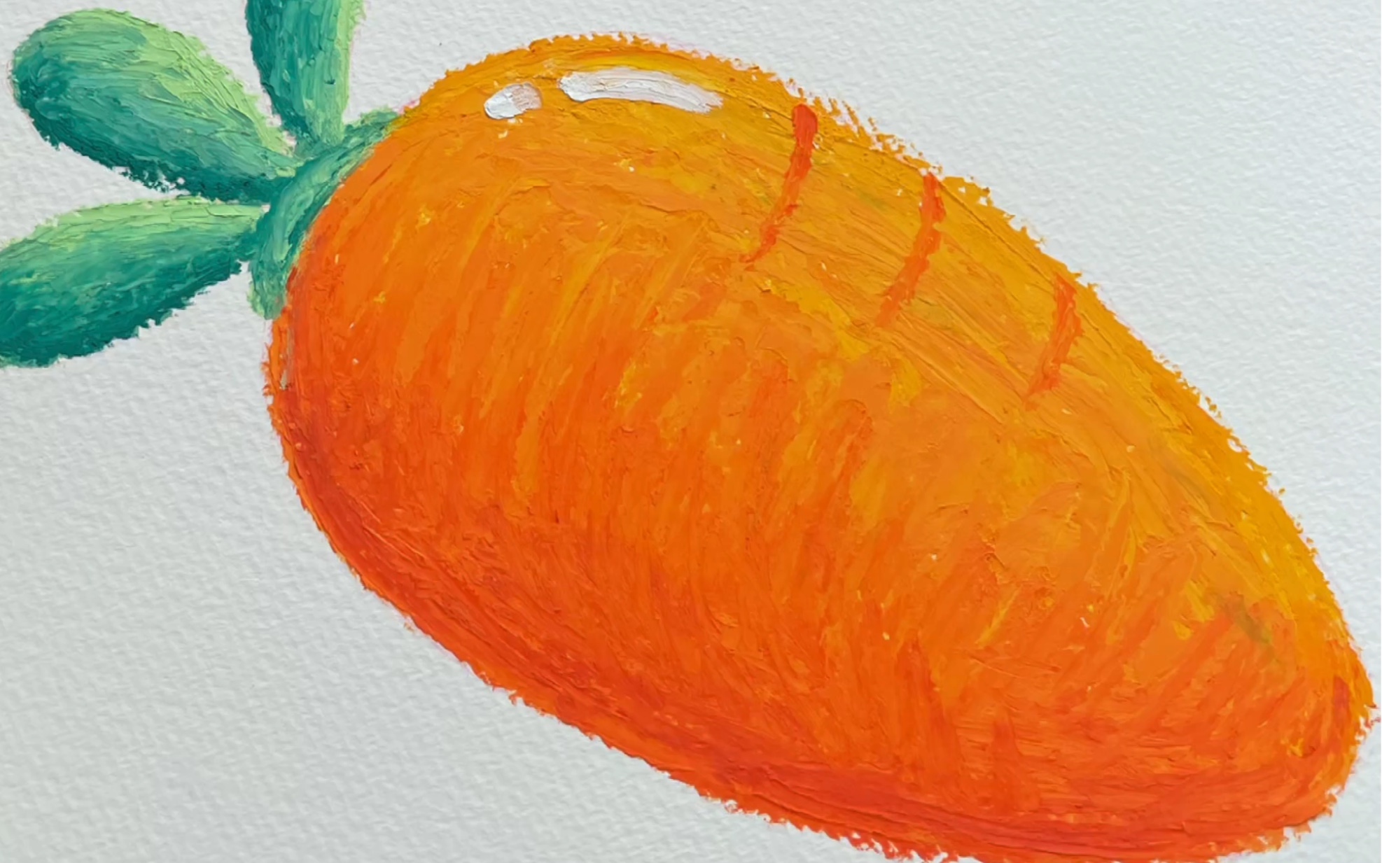 油画棒教程 胡萝卜