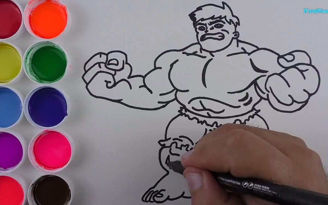 绿巨人怎么画简单图片