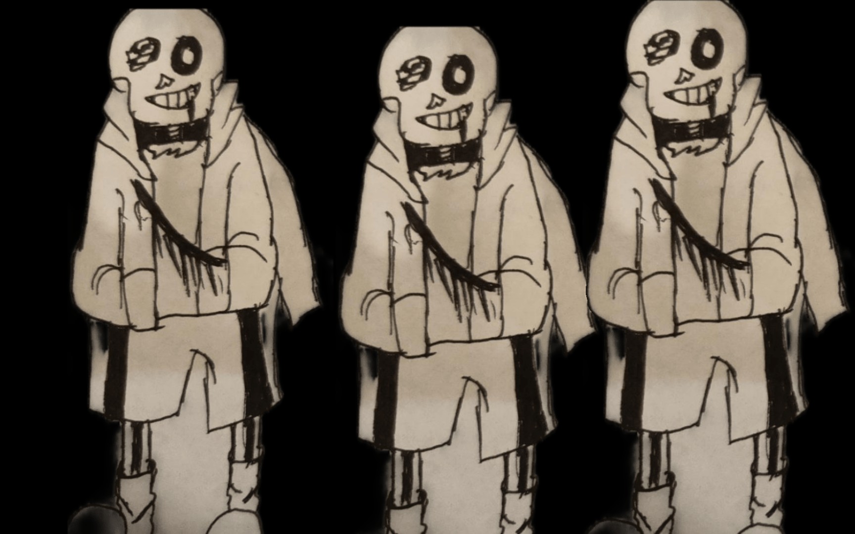 画一个gneo sans!(围巾画小了.)_哔哩哔哩_bilibili