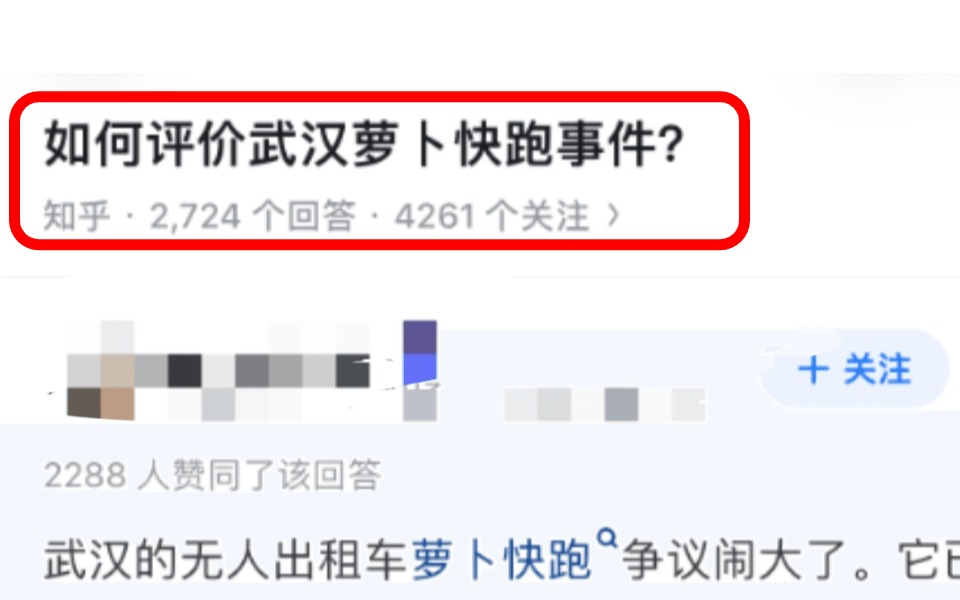 如何评价武汉萝卜快跑事件?哔哩哔哩bilibili