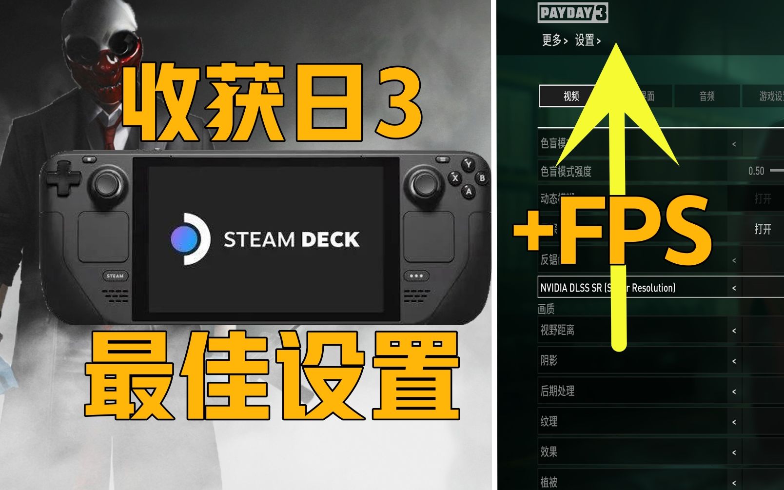 [图]《收获日3steamdeck60帧数设置》正式版游戏机游玩+画面最佳设置！PAYDAY3设置