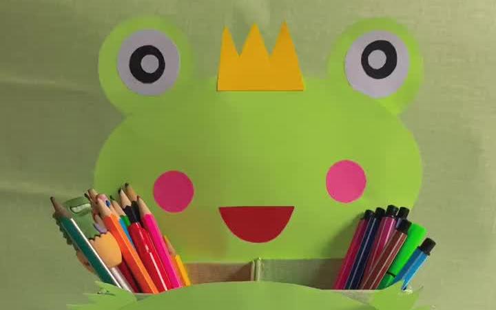 家里的旧纸盒不要扔 教你做一个可爱的青蛙