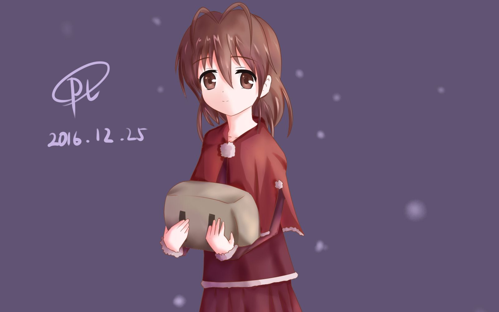 绘画过程圣诞节限定古河渚