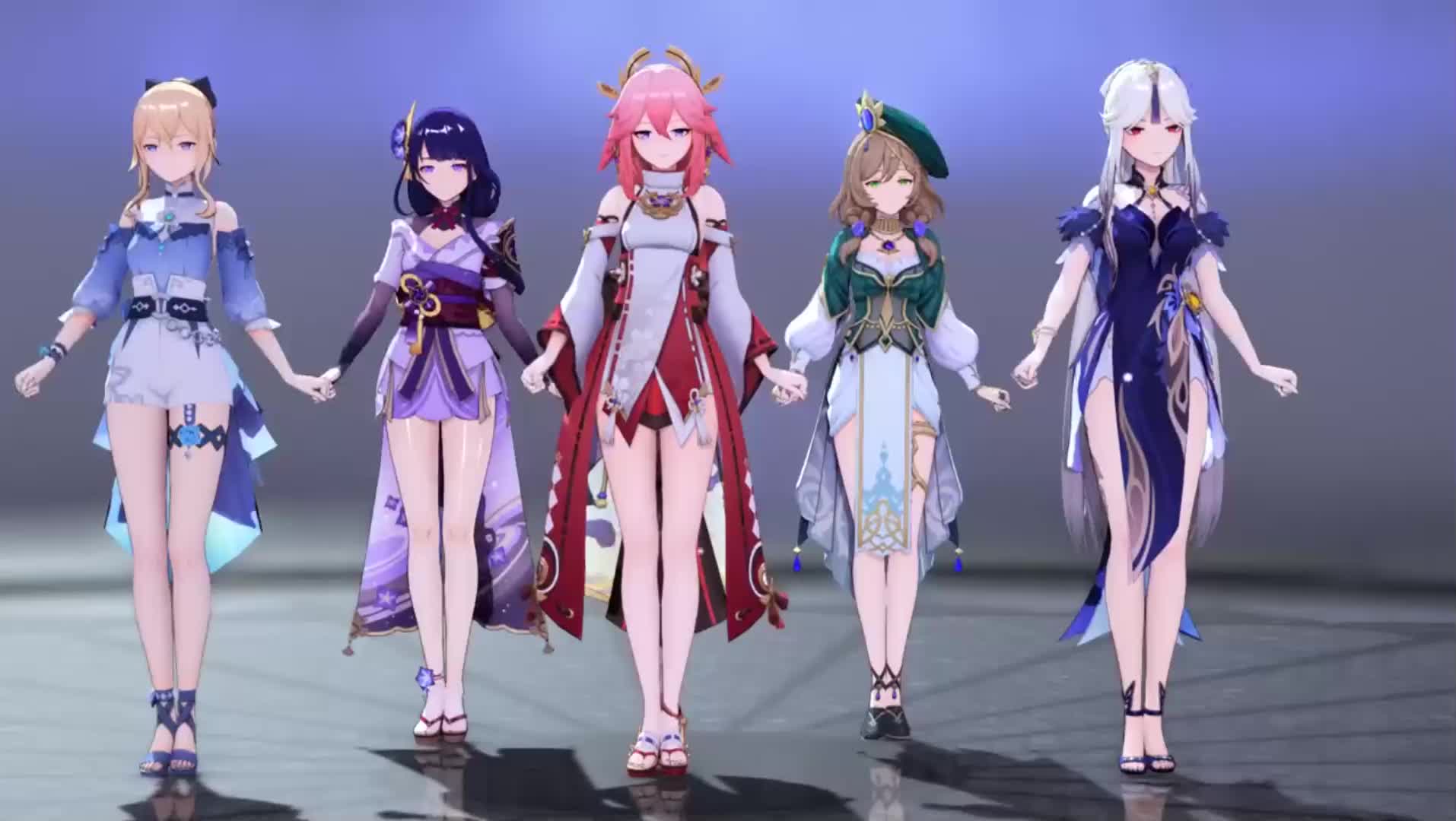 原神女团flower八重神子凝光琴丽莎