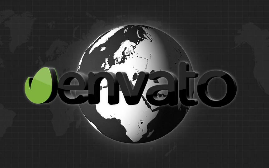 ae模板环球影业地球特效的动态logo片头模板标识品牌商品店铺标志ae