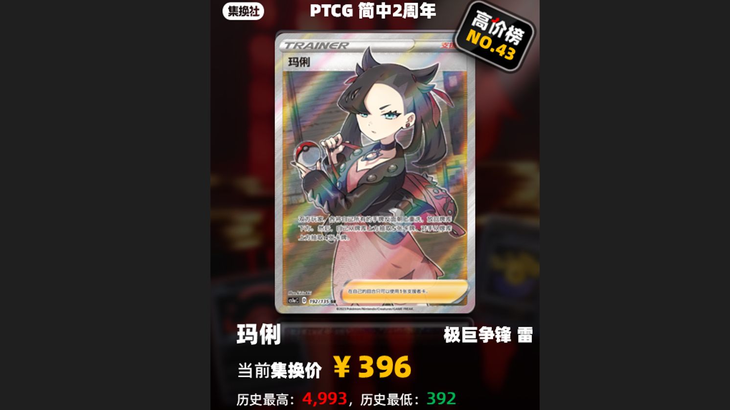 【汪卡榜第6期】简中PTCG 两周年高价榜Top50 | 拍照查价已上线集换社,支持宝可梦、数码宝贝DTCG、游戏王、航海王OPCG、迪士尼洛卡纳,硬控2分...