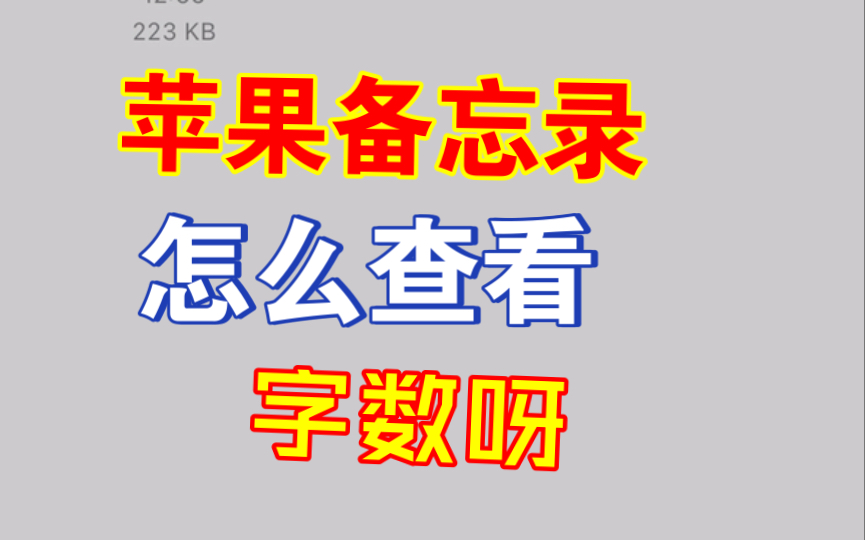 苹果备忘录查看字数小技巧哔哩哔哩bilibili