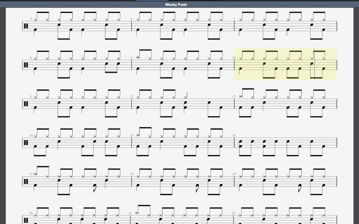 「转载」munky fusic rockschool grade 1 drums_鼓谱