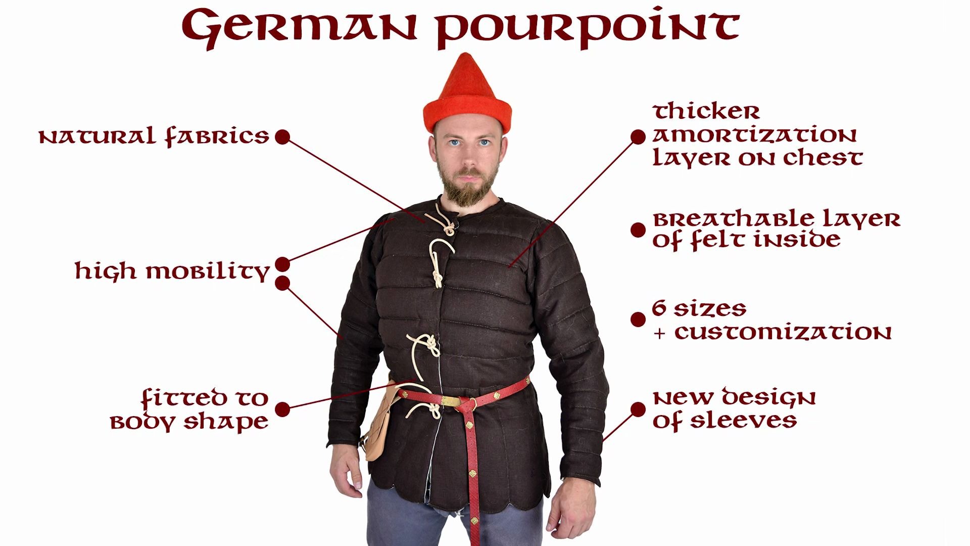 欧洲中世纪晚期日耳曼式pourpoint武装衣14世纪