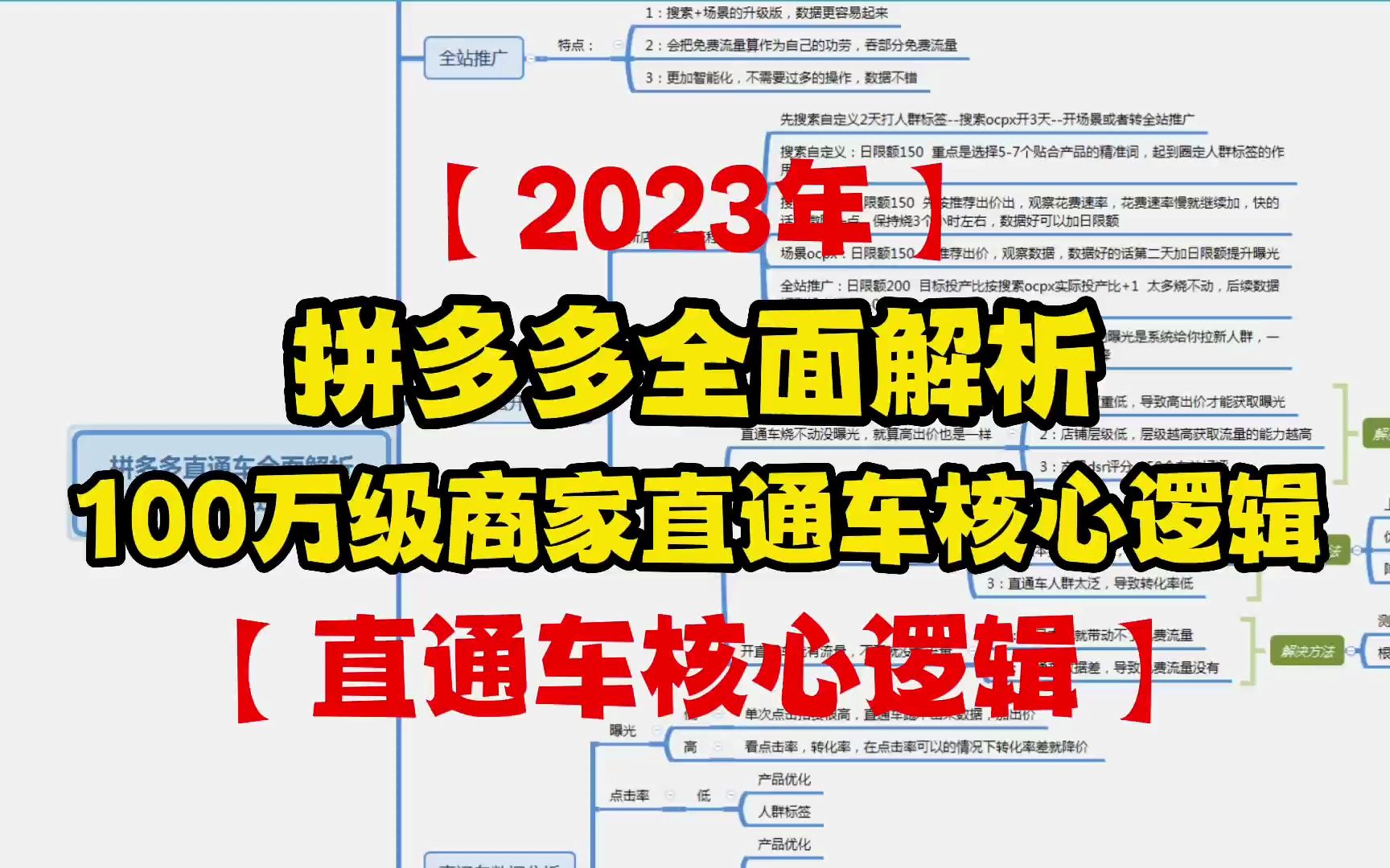 [图]【运营思路】拼多多新店快速掌握直通车推送核心逻辑，全面解析月营业额100+万级商家的操作方法全流程