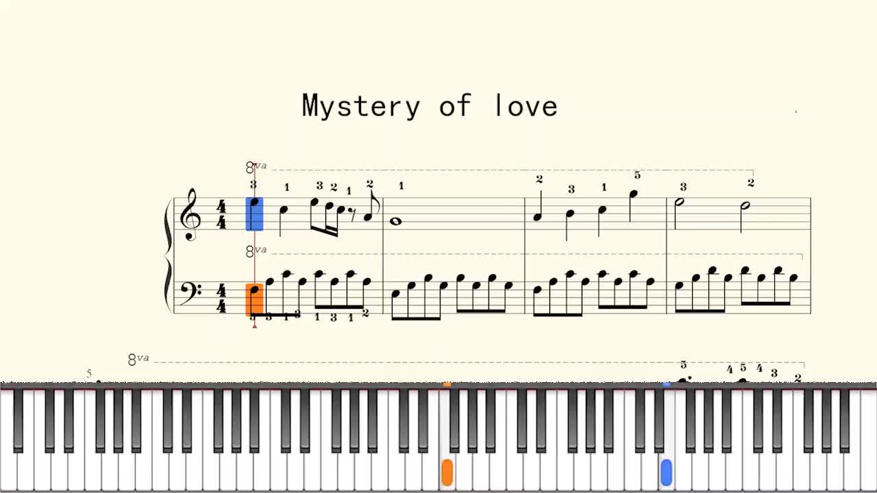 钢琴谱mysteryoflove钢琴钢琴谱日常练琴钢琴教程钢