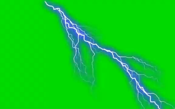 led视频素材 ▏s794 雷电闪电蓝色闪电超清绿屏抠像合成特效动态视频