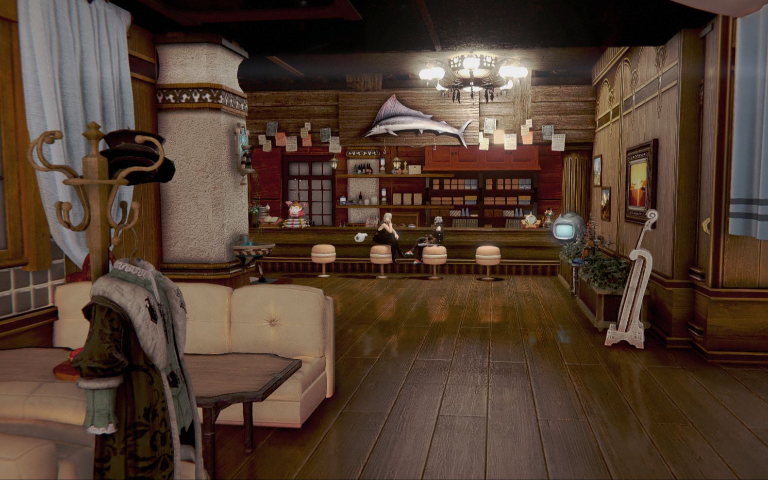 ff14装修原创古典咖啡厅留档