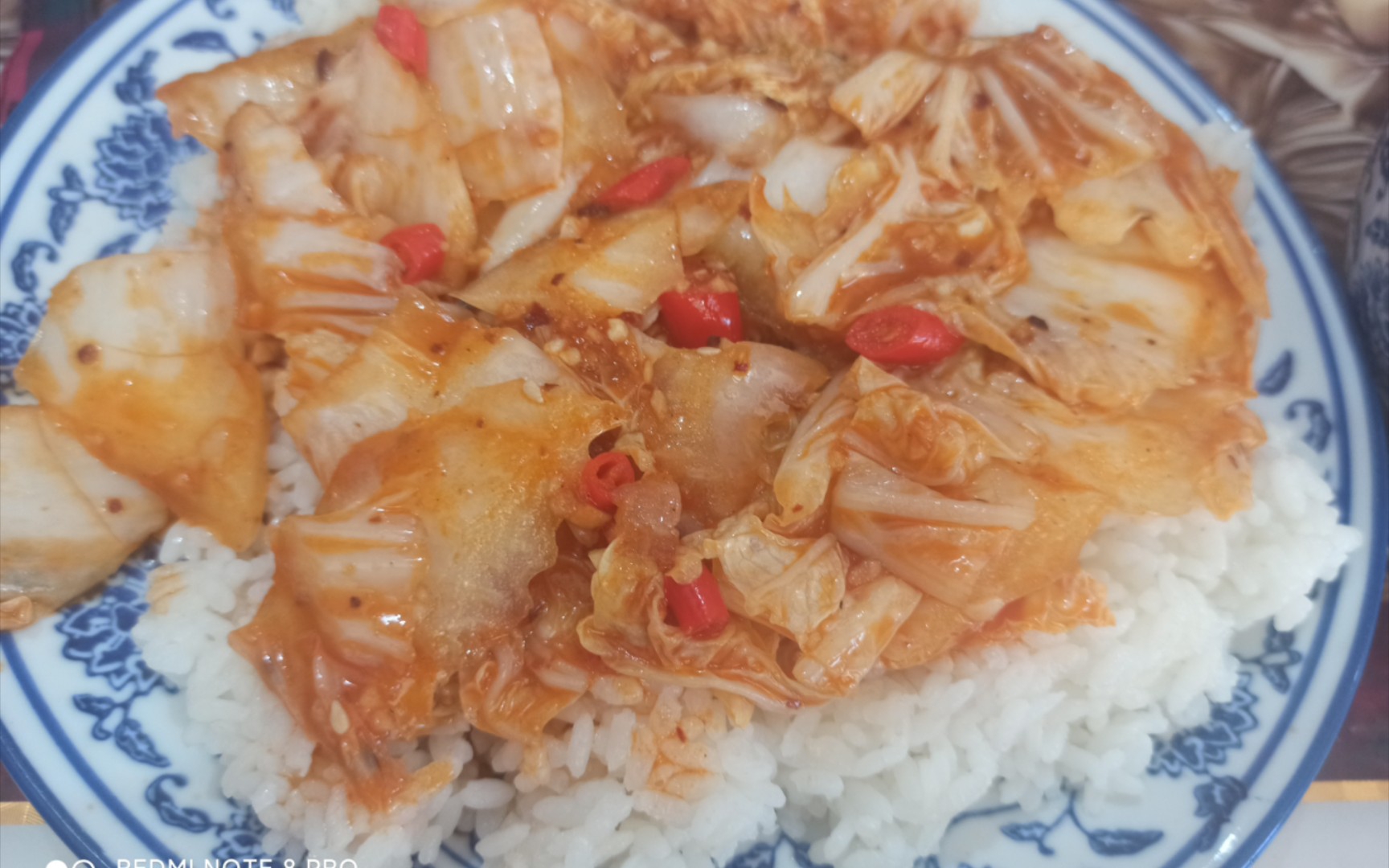 我的美食日记-今天我吃什么?酸辣白菜盖浇饭 芒果蛋糕