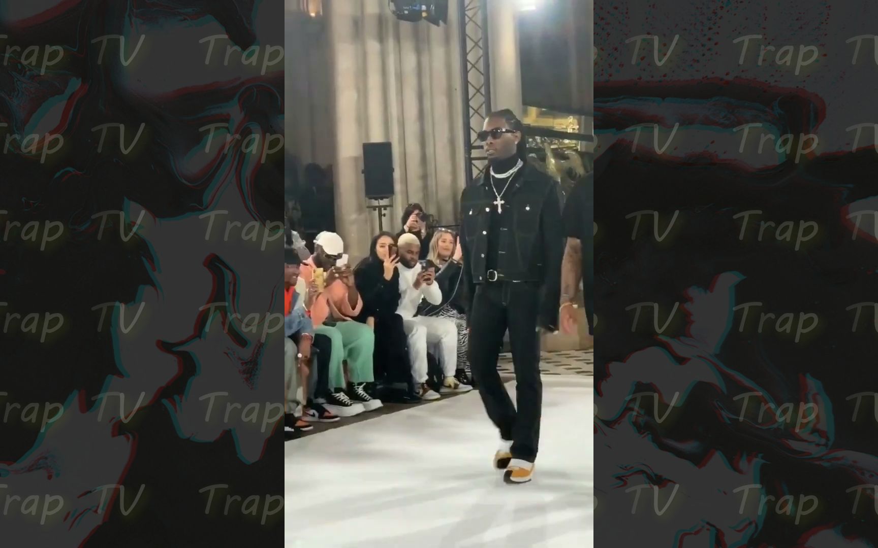 帅炸migos二哥offset霸气登陆lv时装秀