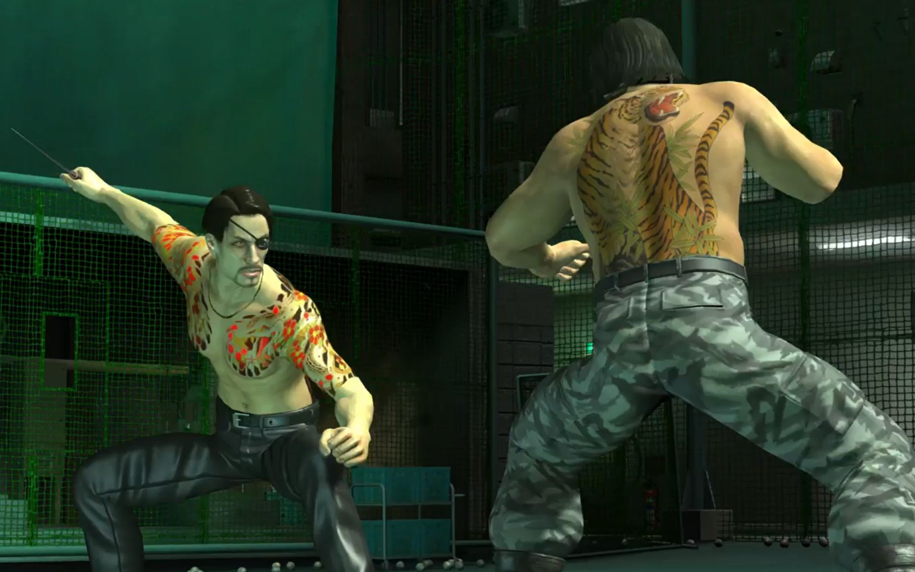 《如龙4》真岛与冴岛25年后的首次见面